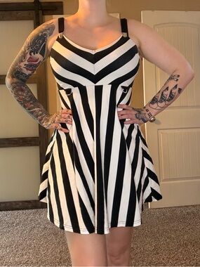 Killstar stripe O negative dress